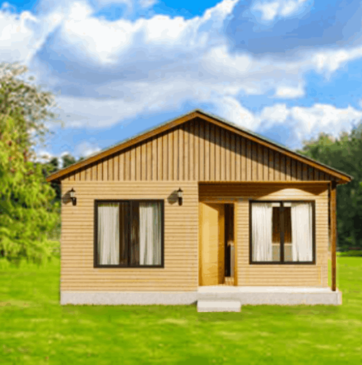 Casa prefabricada kit básico 36 m² – fachada exterior CasasFerrada